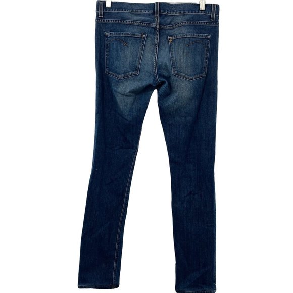 H&M STRAIGHT LEG JEANS DARK BLUE WOMENS 31 - Picture 3 of 5